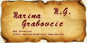 Marina Grabovčić vizit kartica